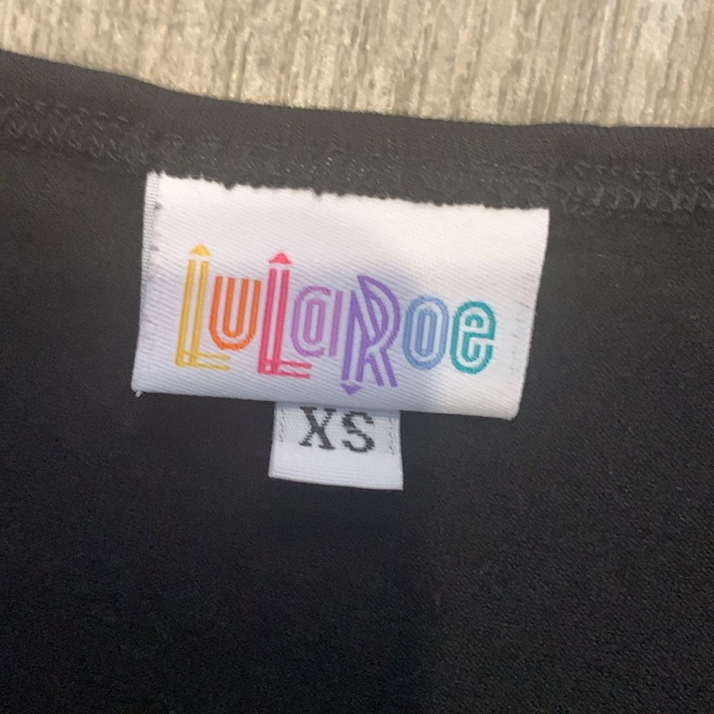 Maxi Dress LuLaRoe X-Small Black On Top With A Floral Skirt Slinky Soft Comfy - Picture 5 of 9